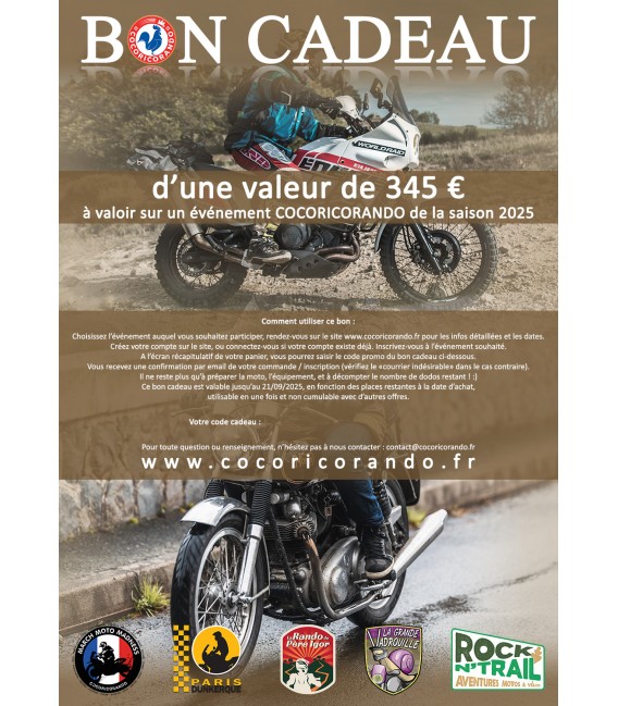 Bon-cadeau 2025 - 345 €