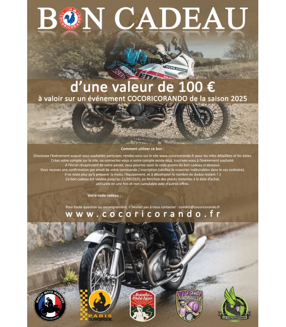 Bon-cadeau 2025 - 100 €